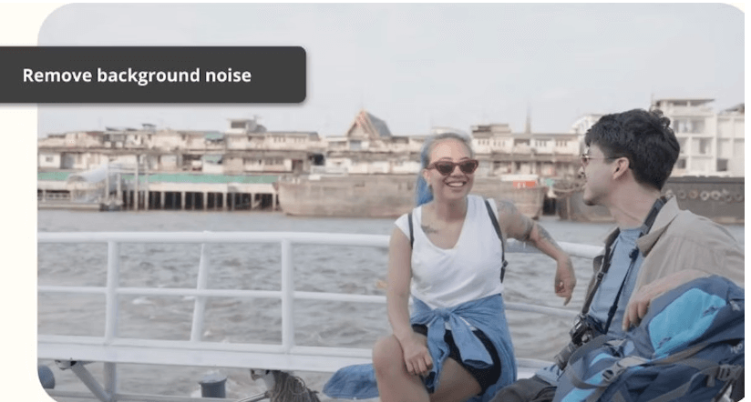Remove unwanted background noise in any video with one-click background noise removal